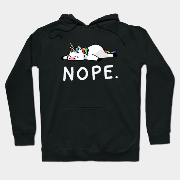 Nope Not Today Shirt Funny Lazy Unicorn shirt Hoodie by vo_maria